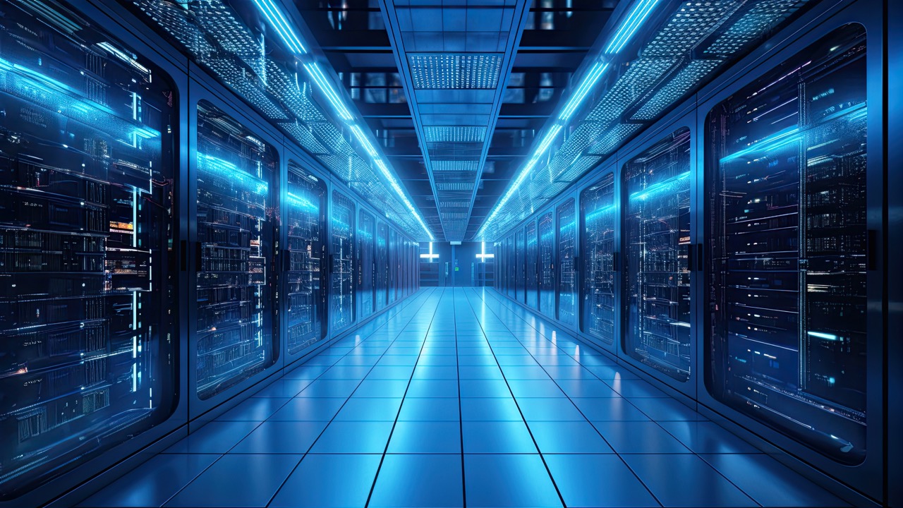 Server room data center Image of data center to set tone for article on global managed IT solutions